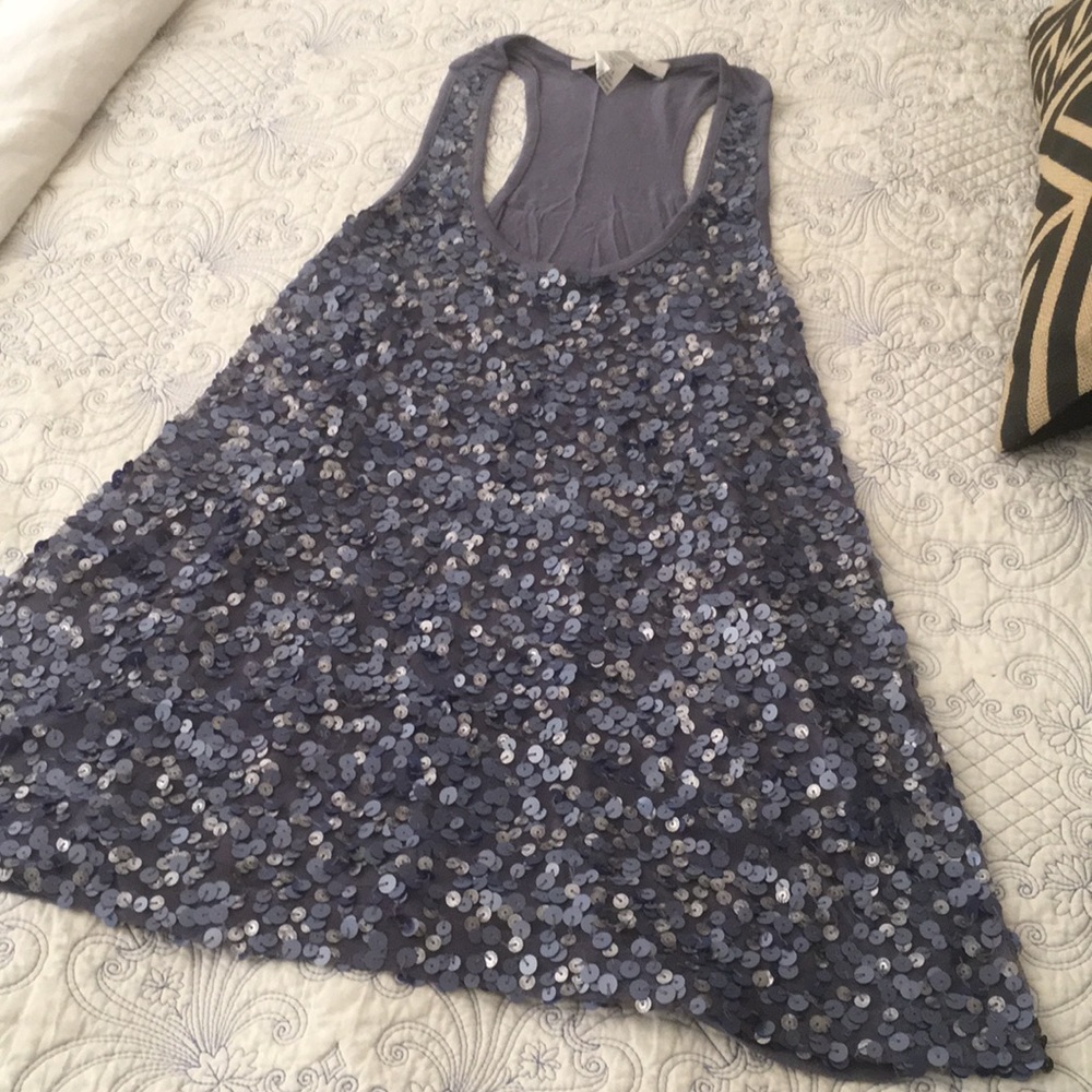 Beautiful Sequined Racer Back Tank Top